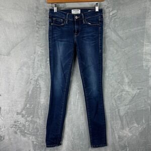 frame le skinny de jeanne womens jeans size 26 blue denim